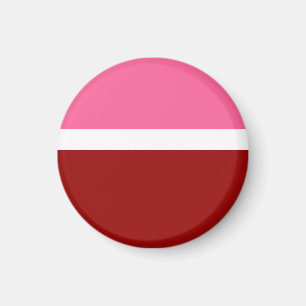 Imã Bloco de Cor Rosa Branco Marrom Vermelho
