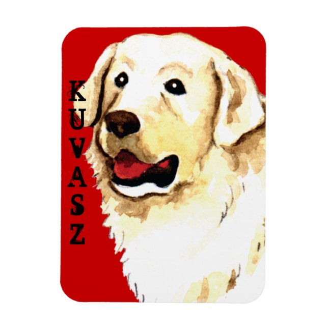 Ímã Bloco de Cores do Kuvasz (Vertical)