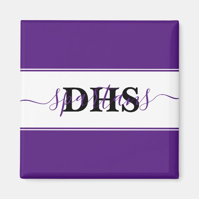 Imã Bloco de cores personalizado da escola  (Frente)