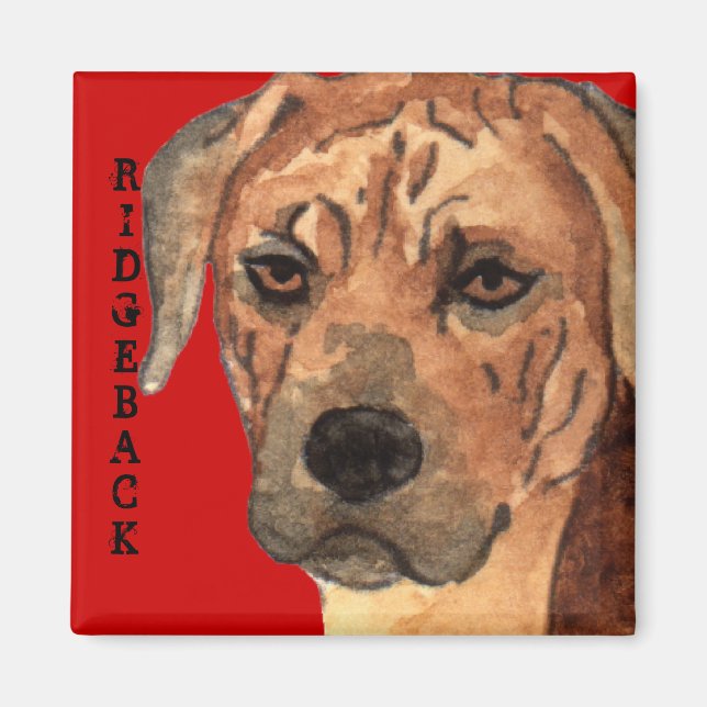 Imã Bloco de Cores Ridgeback da Rodésia (Frente)