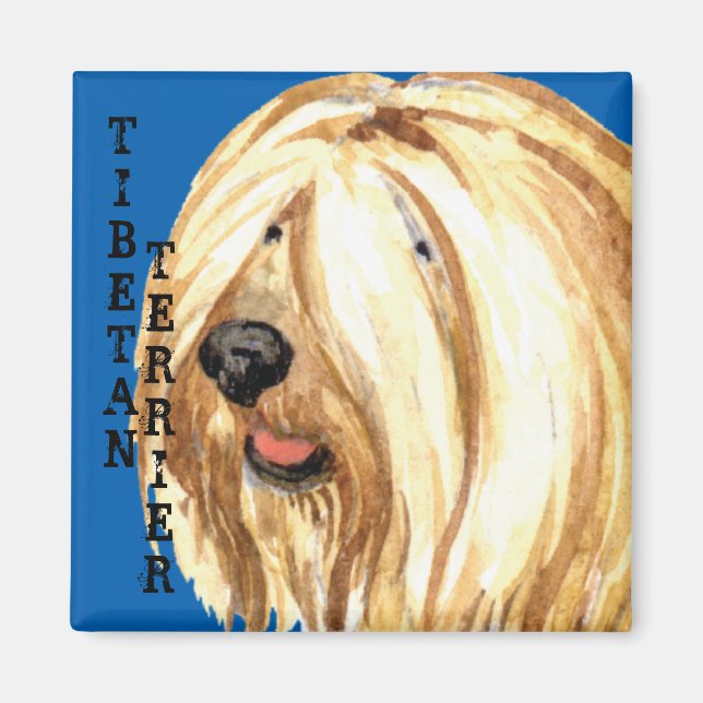 Imã Bloco de Cores Terrier tibetano (Frente)