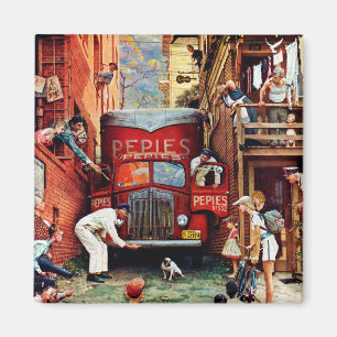 Imã Bloco de estrada por Norman Rockwell