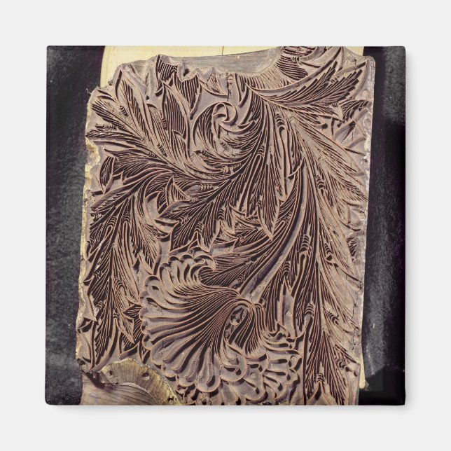 Imã Bloco de impressão design Tulip, 1875 (madeira ent (Frente)