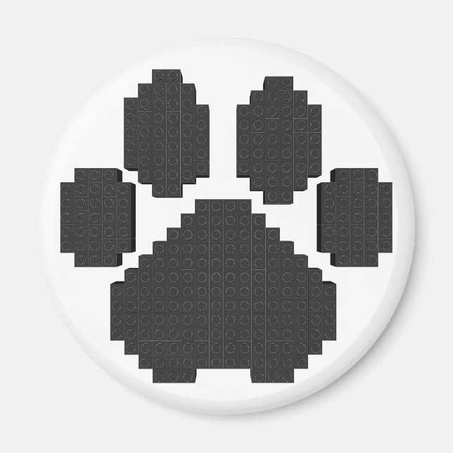 Imã Blocos de Construção de Impressão Negra (Frente)