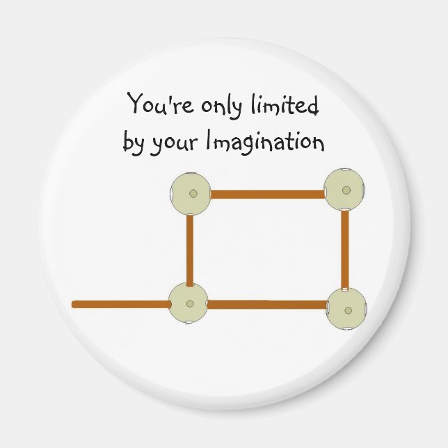 Imã Blocos de Construção de Madeira Motivacional (Frente)