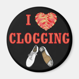 Imã Blogueiro I Love Heart Dancing Clogger