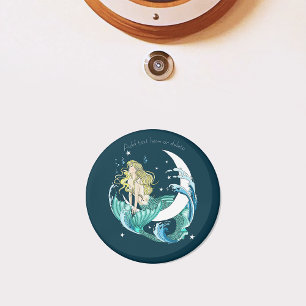 Imã Blona Mermaid Moon Fantasy Art Deco