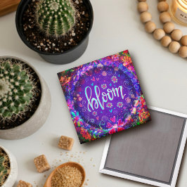 Imã Bloom Purple Floral Inspiração Floral Trendy Diver