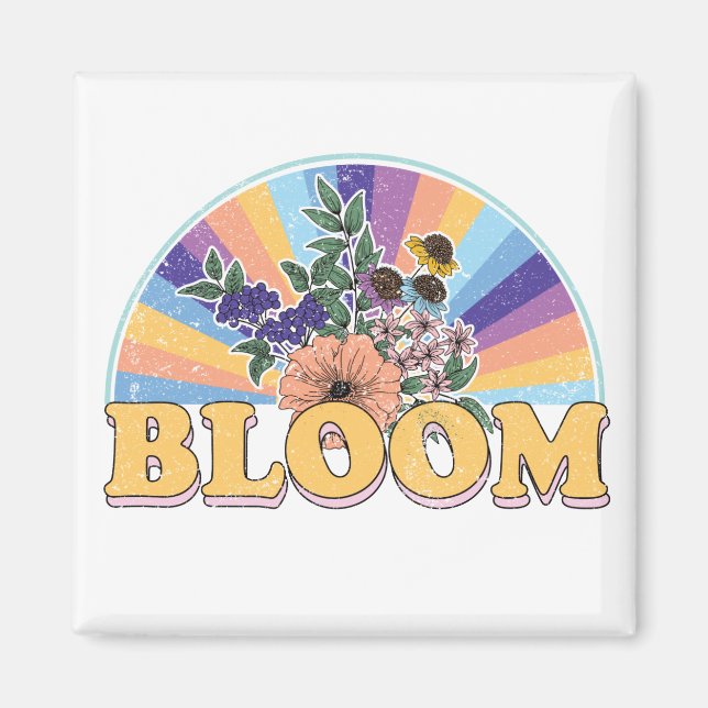 Imã Bloom Retro Floral (Frente)