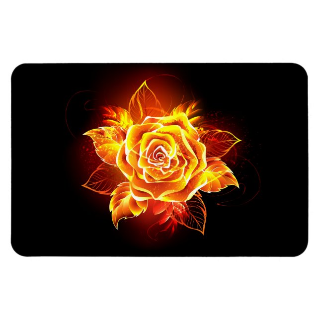 Ímã Blooming Fire Rose (Horizontal)