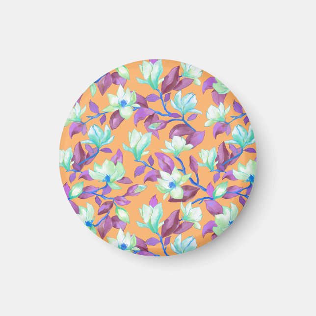 Imã Blooming magnolia on vanilla sky (Frente)