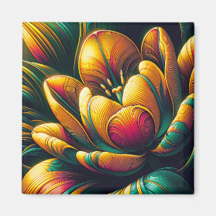 Imã Bloqueio de Tulipas de Abstrato Radiante