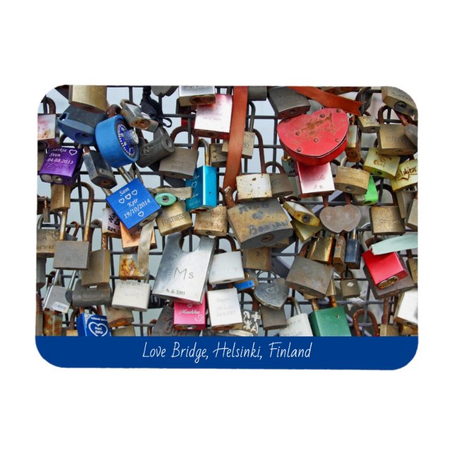 Ímã Bloqueios de amor em Helsínquia (Horizontal)