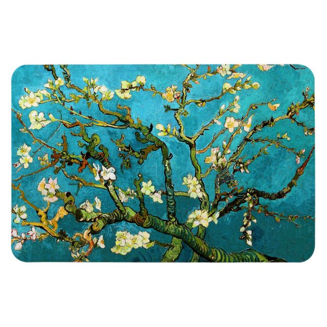 Ímã Blossoming Almond Tree Van Gogh Fine Art (Horizontal)
