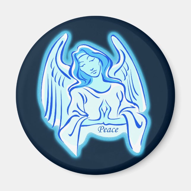 Imã Blue Angel Of Peace Magnet (Frente)