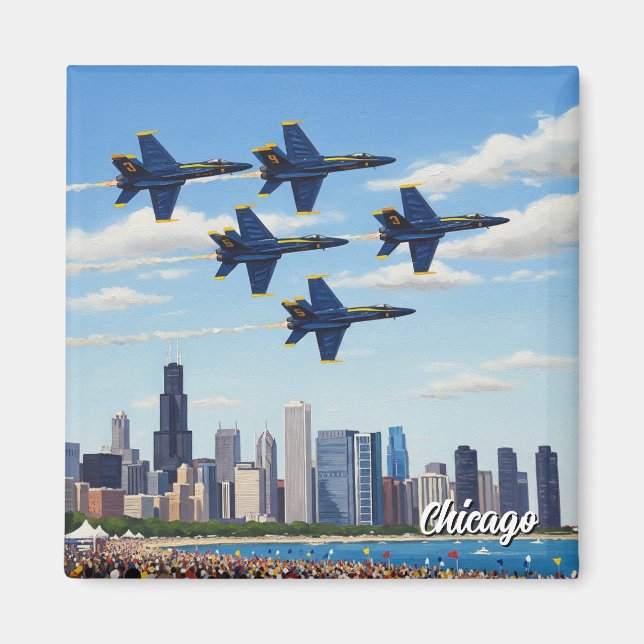 Imã Blue Angels no Programa Ar e Água de Chicago (Frente)
