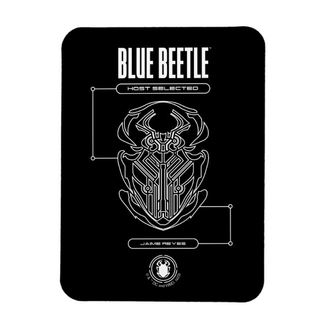 Ímã Blue Beetle Scarab Tech Graphic (Vertical)