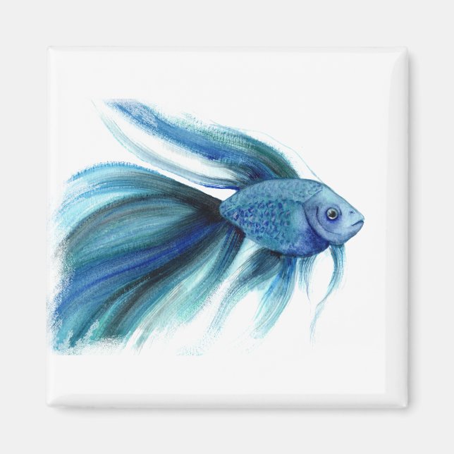 Imã Blue Betta Fish (Frente)