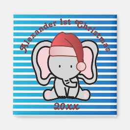 Imã Blue Custom Baby Boy Name Primeiro Natal 2022