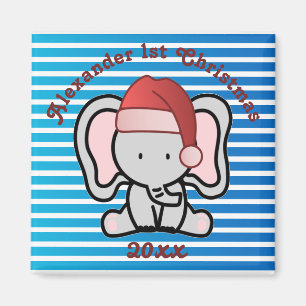 Imã Blue Custom Baby Boy Name Primeiro Natal 2022