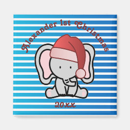 Imã Blue Custom Baby Boy Name Primeiro Natal 2022