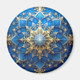 Imã Blue Decorative Christmas Holiday Magnet