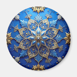 Imã Blue Decorative Christmas Holiday Magnet
