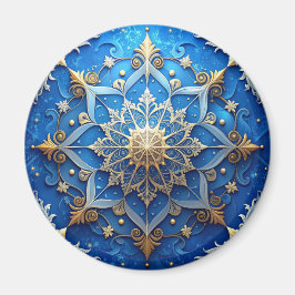 Imã Blue Decorative Christmas Holiday Magnet