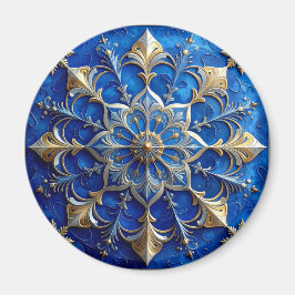 Imã Blue Decorative Christmas Holiday Magnet