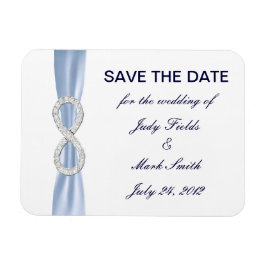 Ímã Blue Diamond Infinity Weding The Date Magnet