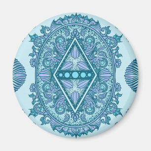 Imã Blue Diamond Mandala