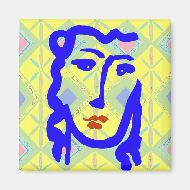 Imã Blue Face Girl (Frente)