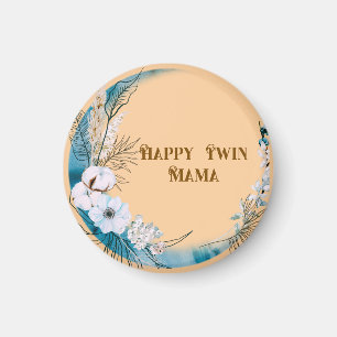 Imã Blue Floral Twin Mama