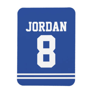 Ímã Blue Football Jersey com número
