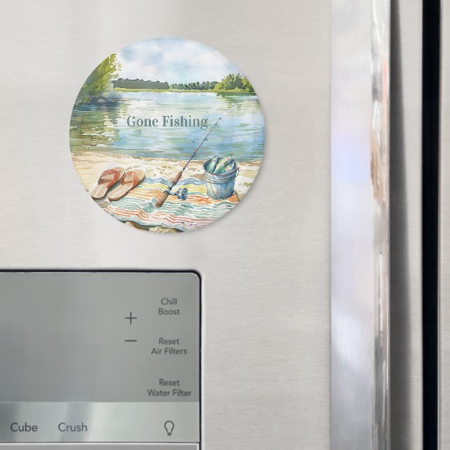 Imã Blue Gone Fishing Bucket Lake (In Situ (Fridge))