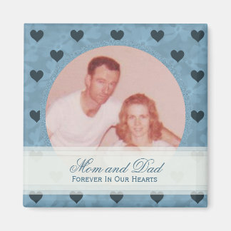 Imã Blue Heart Framed: Memorial: Imagem Magnet