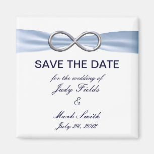 Imã Blue Infinity Wedding Salva O Magnet De Data