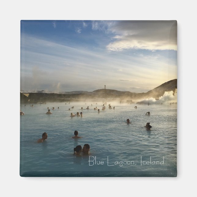 Imã Blue Lagoon Islândia Spa Geotérmico Ímã Cênico (Frente)