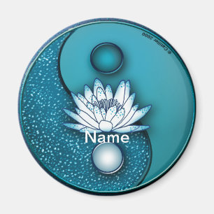 Imã Blue Lotus Yin Yang