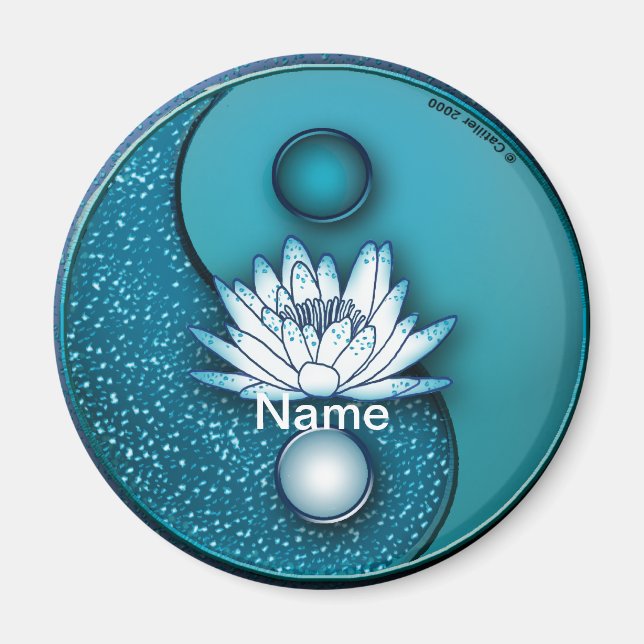 Imã Blue Lotus Yin Yang (Frente)