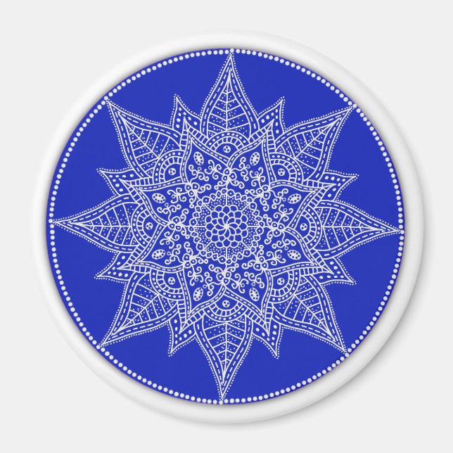 Imã Blue Mandala Magnet (Frente)