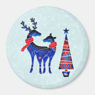 Imã Blue Nordic Christmas Reindepaer