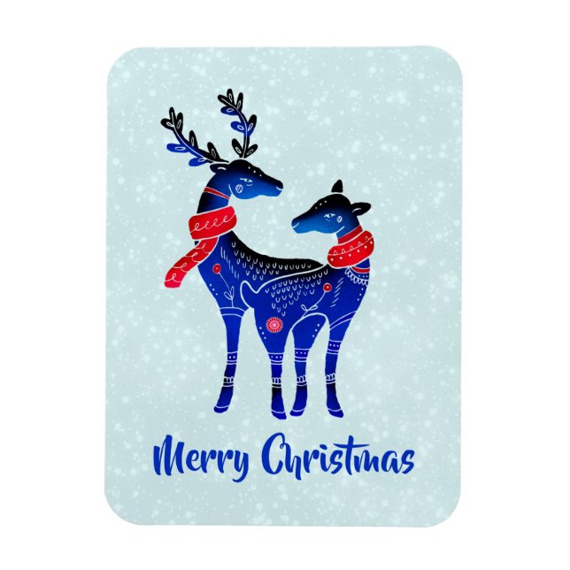 Ímã Blue Nordic Christmas Reindepaer (Vertical)