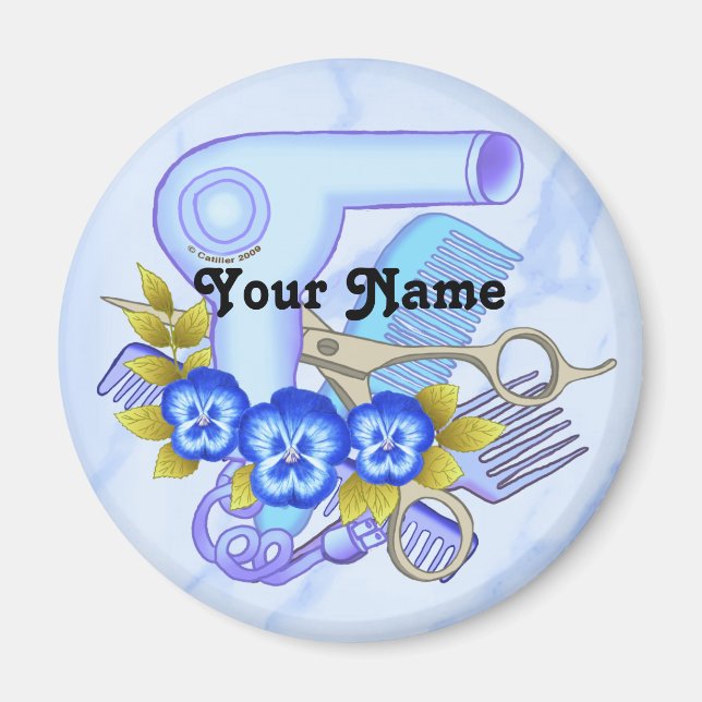 Imã Blue Pansy Beautician (Frente)