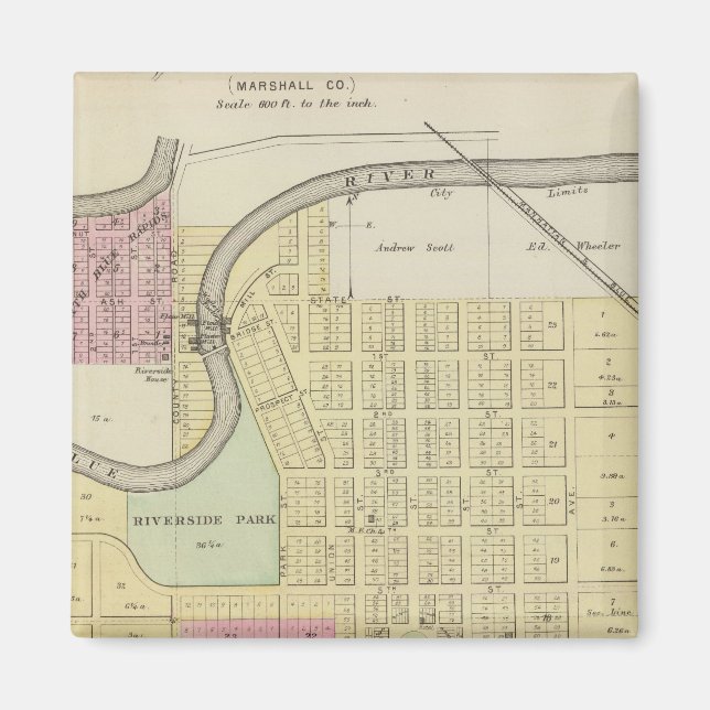 Imã Blue Rapids, Condado de Marshall, Kansas (Frente)