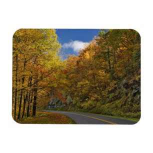 Ímã Blue Ridge Parkway curvando através das cores de o