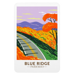 Ímã Blue Ridge Parkway Vintage