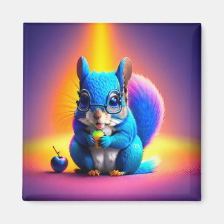 Imã Blue Squirrel Eating A Fruit-79577