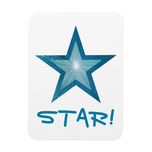 Ímã Blue Star 'STAR', branco-ímã flexível (Vertical)