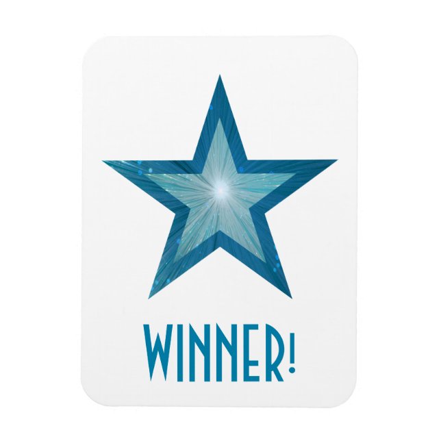 Ímã Blue Star 'Vencedor', branco-ímã flexível (Vertical)